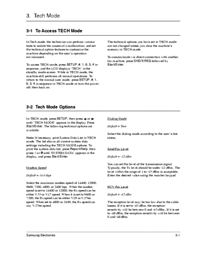 Samsung SF-5100 SF-5100 TECH MODE